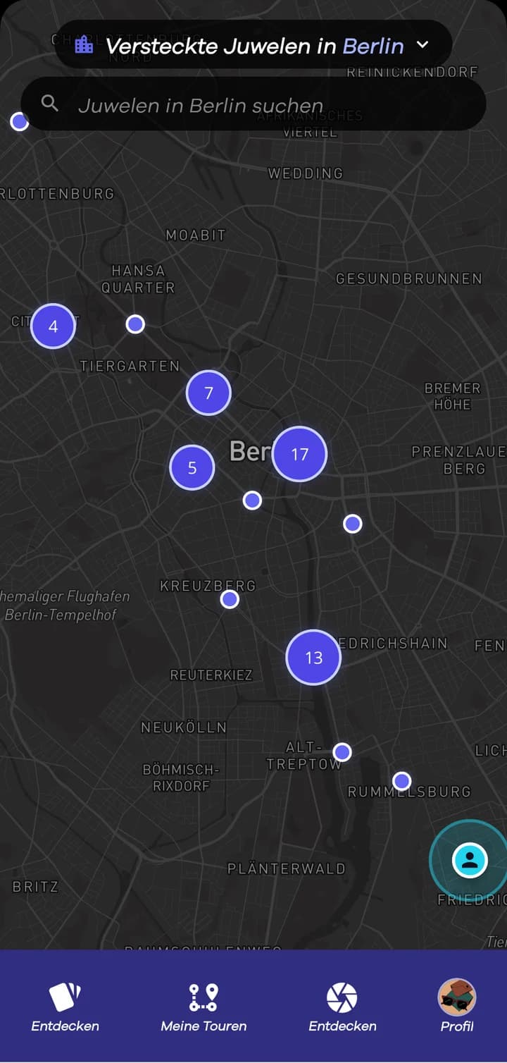 Die LightUp-Karte in Berlin: Orte mit Geschichte und dein Standort