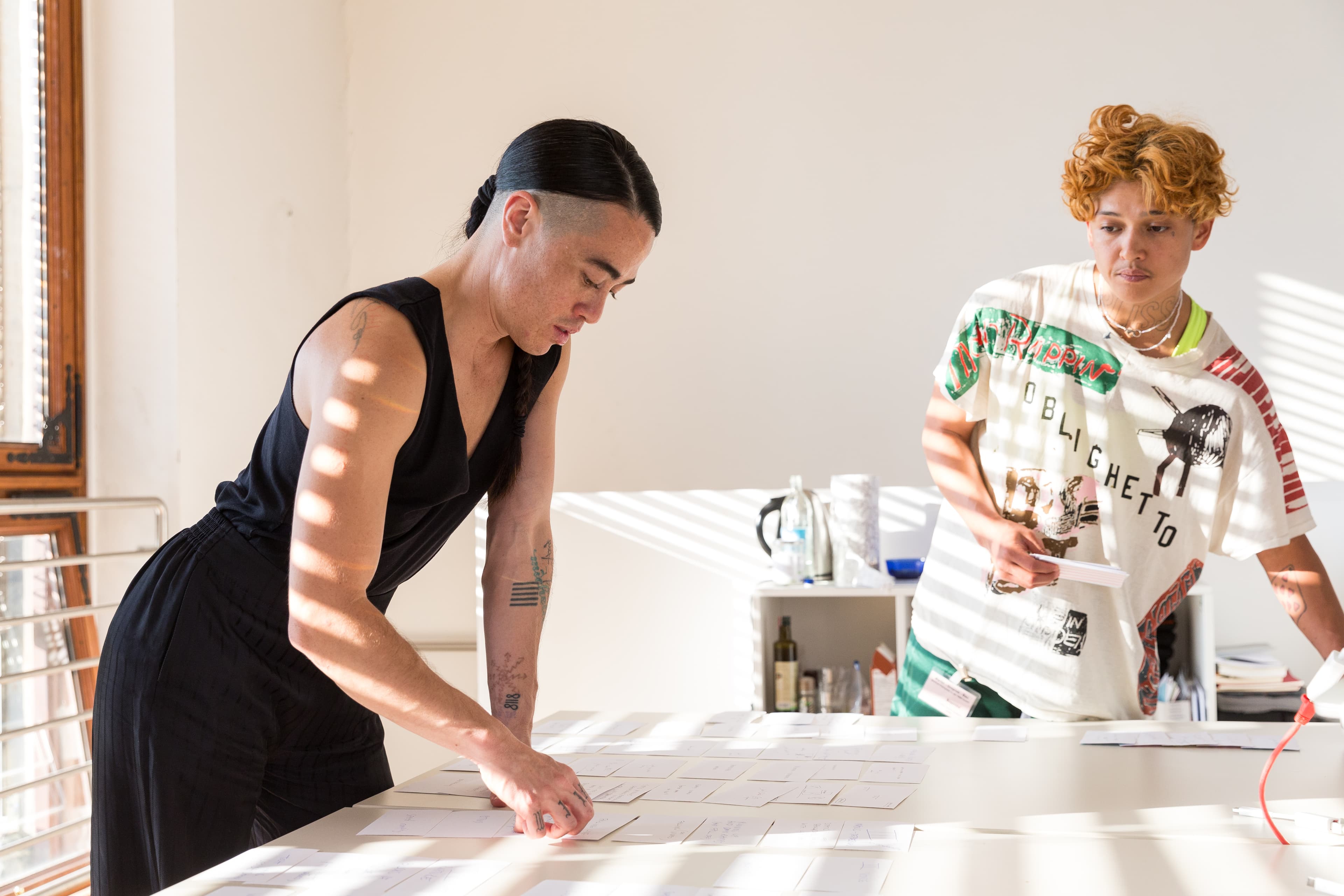 Wu Tsang, a transgender filmmaker and artist, photographed in a studio setting